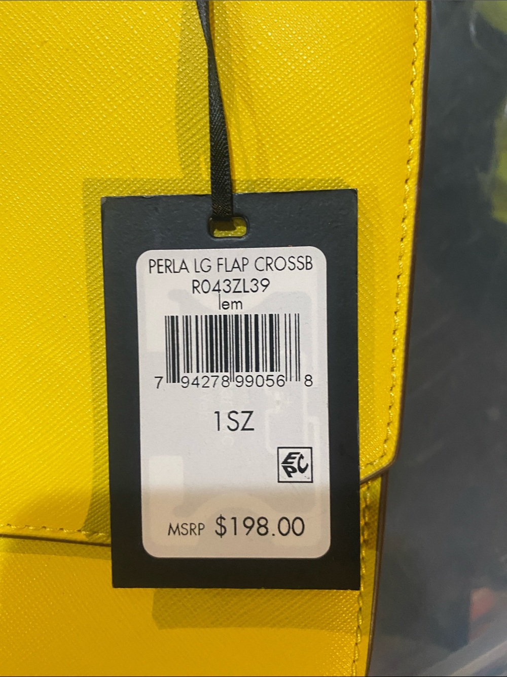 Michael Kors Bright Yellow Leather Crossbody Bag - Picture 2 of 3